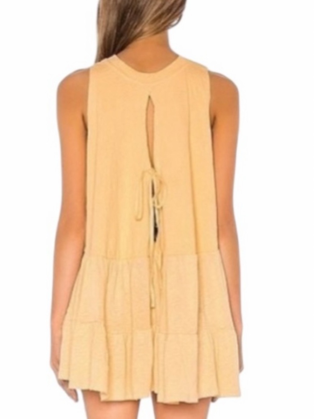 Free People Right On Time Tunic Tank Top in Apricot Orange Size Medium - Picture 2 of 9